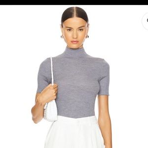 Theory gray turtleneck short sleeve
